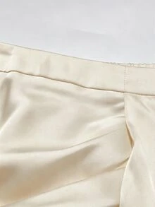 GlowEve CURVE Plus Size Elegant Commuter Solid Color Ruched Skirt Fall - Apricot - View 4