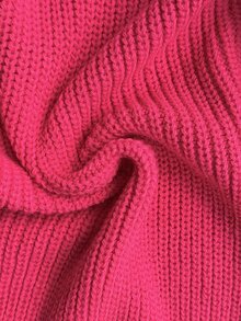 SHEIN Women's Oversized Casual Knit Cardigan Wide Leg Pants Two Pieces Lounge Set Everyday Travel Hot Pink - Brown - View 9