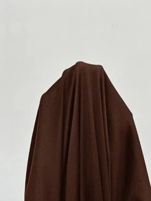 SHEIN CURVE+ 大尺碼 22W 假領抓皺修身短袖T恤 秋季款 - 棕色 - 查看 11