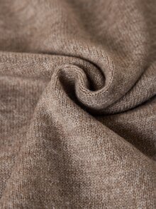 Cloudara Women Boat Neck Chinese Button Color Long Sleeve Casual Style Sweater And Sweater Pant 2pcs Set - Brown - View 10