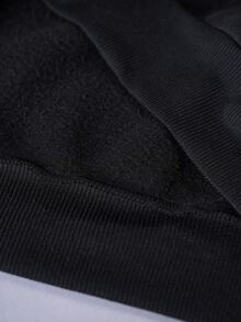 STYNVO 男士字母圖案拉鍊休閒日常連帽衫 - 黑色 - 查看 7
