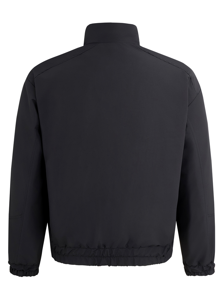 Manfinity CasualCool Men's Casual Solid Color Jacket, Versatile For Autumn/Winter - Black - View 2