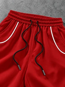 Gym Rark Men's Geometric Print Drawstring Waist Loose Fit Sports Long Pants, Gym - Multicolor - View 4