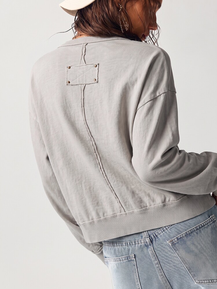 Bohemela Casual Solid Color Knit Loose Washed Women's Top Jacket - White - View 3