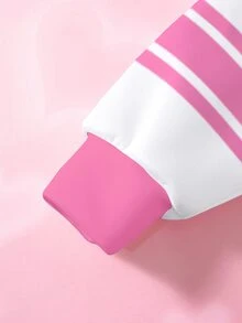 THE POWERPUFF GIRLS X SHEIN Sweatshirt Lengan Panjang Motif Kartun untuk Remaja Perempuan - Putih - View 4