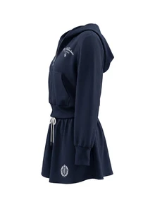 Dewbera Dewbera Navy Blue Women's 2 Pieces Sports Sweatshirt Set Workout Fall Sporty Athleisure - Navy Blue - View 4
