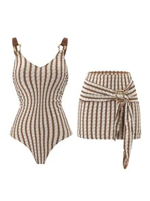 Swim Oasis 2026 New Plus Size One-Piece Swimsuit For Women, Vacation Beachwear - Multicolor - View 4