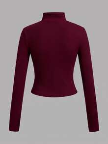 Tseoso Women's Solid Zip-Front Long-Sleeve Casual T-Shirt (3-Pack) - Multicolor - View 12