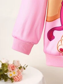 SHEIN | PAW Patrol Young Girl Cartoon Print Crew Neck Sweatshirt + Slim Fit Long Pants Set, Casual Wear For Spring And Autumn - Multicolor - View 8