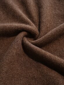 Maija Women's Plus Size 2 Pieces Set With High Neck Long Sleeve Top And Long Skirt - Brown - View 8