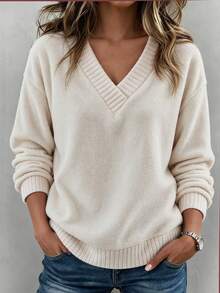 SHEIN LUNE Women's Soft Lazy Style Long Sleeve Comfortable Sweatshirt - Multicolor - View 7