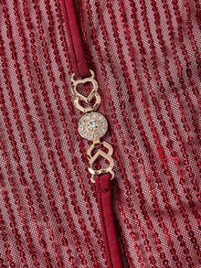 SHEIN MOD Plus Size Red Sequin Halter Top, Party Wear, Date Night Outfit, Holiday Gathering,Red Top,Sparkly Top,Birthday,Christmas - Burgundy - View 4