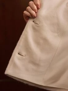 MOTF PREMIUM WOMEN'S DOUBLE BREASTED EMBROIDERED TEXTURED WOOL SHORT JACKET, AUTUMN/WINTER - Beige - View 9