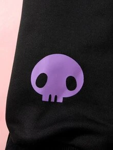 HELLO KITTY AND FRIENDS | SHEIN Tween Girl Cartoon Pattern Casual Daily Wear Sweatshirt - Black - View 5