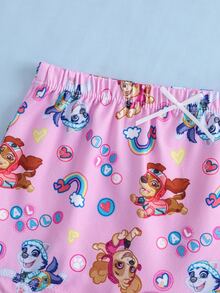 SHEIN | PAW Patrol Young Girl Cartoon Print Camisole Style Underwear Set - Hot Pink - View 7