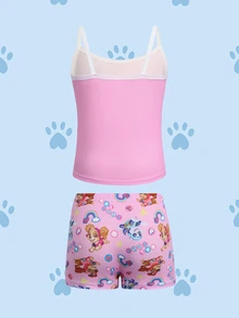 SHEIN | PAW Patrol Young Girl Cartoon Print Camisole Style Underwear Set - Hot Pink - View 2