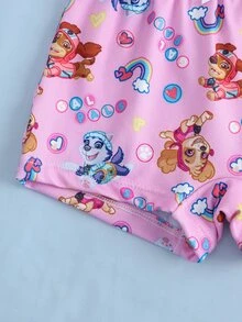 SHEIN | PAW Patrol Young Girl Cartoon Print Camisole Style Underwear Set - Hot Pink - View 8