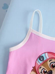 SHEIN | PAW Patrol Young Girl Cartoon Print Camisole Style Underwear Set - Hot Pink - View 4