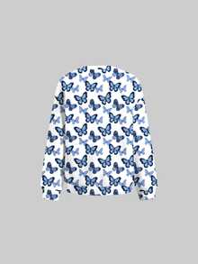 Feyla Women's All-Over Print Casual Versatile Daily Wear Long Sleeve Sweatshirt - White - View 8