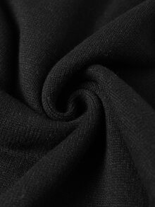 Linhara CURVE Plus Size Vintage Elegant Button Long Sleeve Sweater And Knitted Skirt Set Fall Office Date Night Black Winter - Black - View 7