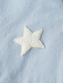 ROMWE Kawaii Y2K Retro Loose Casual Fuzzy Wing 3D Star Decor Women's Sweatshirt - Blue - View 12