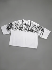 STYNVO Men's Summer Casual Character Print T-Shirt - White - View 4