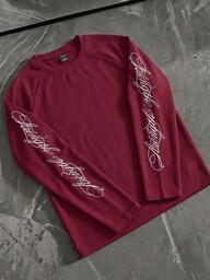AXEPEAK Camiseta de manga larga tipo pulóver de cuello redondo para hombre, casual, de vacaciones, minimalista, bordada, versátil y elegante