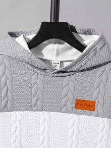 SHEIN Kids Tween Boy Autumn/Winter Color Block Patchwork Long Sleeve Casual Sweatshirt For Back To School And Outings - Multicolor - View 3