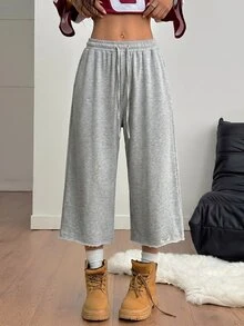 Coolane 女士春夏街头风复古水洗做旧舒适牛仔效果黑色短裤 - 淺灰色 - 查看 3