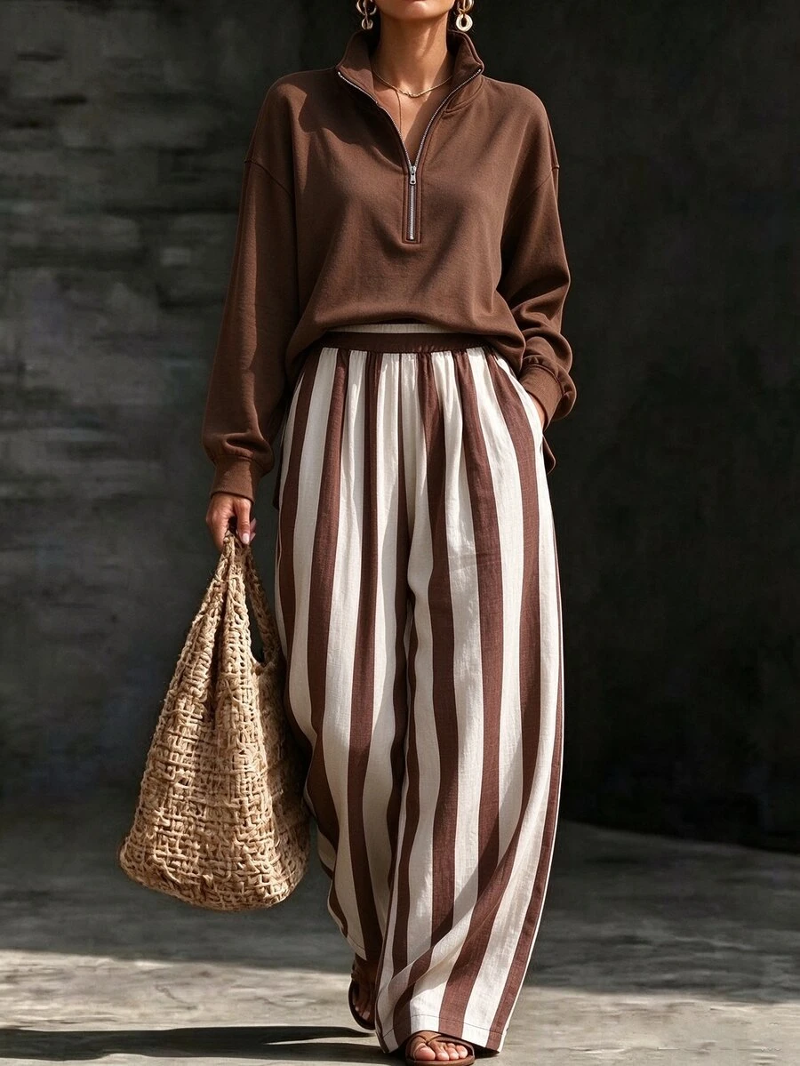 LUMIGAL Fall Clothes FOR WomenWomen Two Pieces Outfits - Multicolor - View 1
