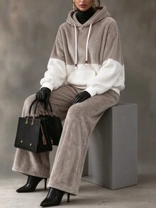 Breezaya Sporty Sweatshirt And Pants 2 Pieces Set, Comfortable Versatile Casual Outfit - Multicolor - View 7