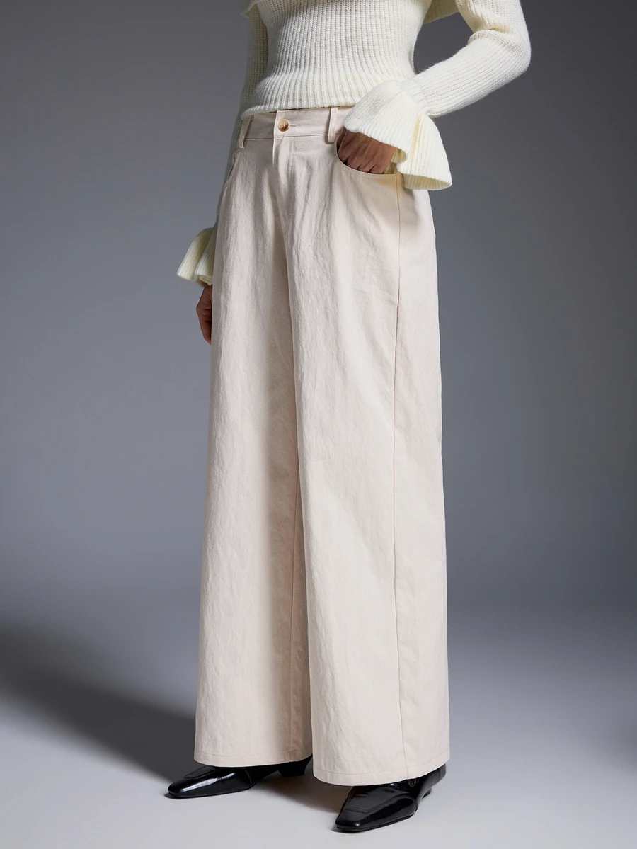 Silhoulove Women's Fashion Casual Commute Holiday Everyday Versatile Long Pants White Fall - White - View 1