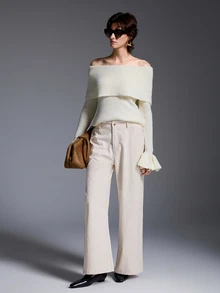 Silhoulove Women's Fashion Casual Commute Holiday Everyday Versatile Long Pants White Fall - White - View 7