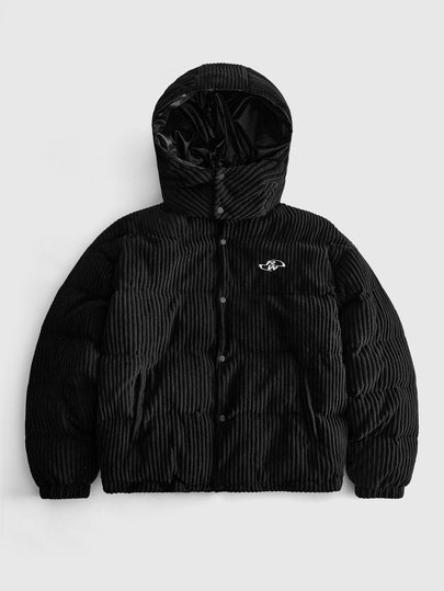 ROMWE MEN Men's Hooded Long Sleeve Winter Jacket