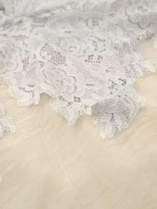 SoleilVie Women's Elegant Lace Patchwork Textured Crinkled Fabric Sheer Tank Top, Suitable For Vacation, Beach, Holiday Outfits - Apricot - View 7