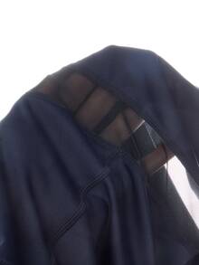SHEIN Cheerettes 女款拼色休閒日常旅行運動短褲 - 藏蓝色 - 查看 10
