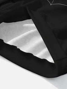 SHEIN EZwear 女款休閒半拉鍊小立領寬鬆衛衣，蜘蛛印花，女款秋冬服飾，女款秋季服飾，冬季服飾，2026秋冬，休閒，Y2K，女款通勤穿搭，基礎款，牛仔女郎，復古，返校，外出，學校 - 彩色 - 查看 7