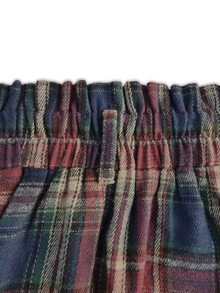 GlowEve CURVE Plus Size Women's Vintage Plaid A-Line Skirt, High Waist Flared Silhouette, Suitable For Spring/Summer Wear; Can Be Used For Vacation, Daily Commute, Gathering, Party, Also Suitable For Autumn - Red - View 5