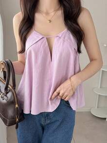 DAZY Women's Casual Sleeveless Camisole, Sexy & Comfortable For Summer Y2k Halter Top - Pink - View 7