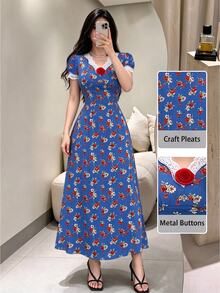 Modelyn Vestido largo sexy y romántico para mujer, adecuado para vacaciones - Azul - Ver 1