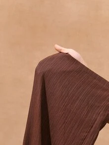 Zivah Elegant Maroon Summer Vacation Holiday Linen Textured Wide-Leg Jumpsuit For Women,Boho V-Neck Straps Pleated Loose Casual Solid Brown Color Romper - Brown - View 7