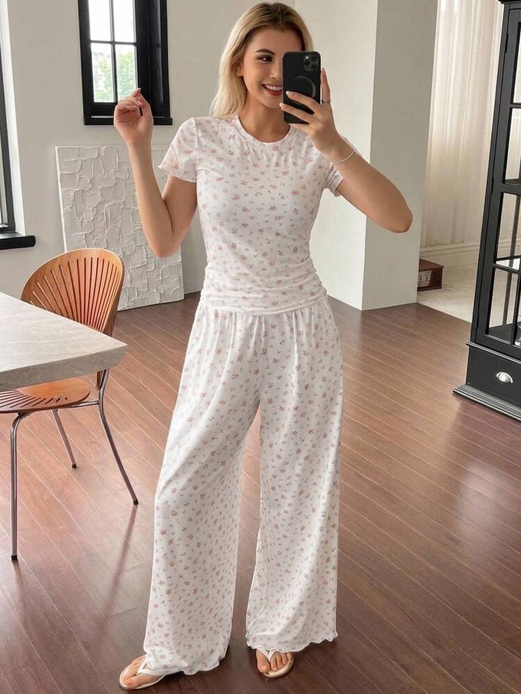 Livesso Women's Casual & Comfortable Pajama Set, Summer - Pink - View 1