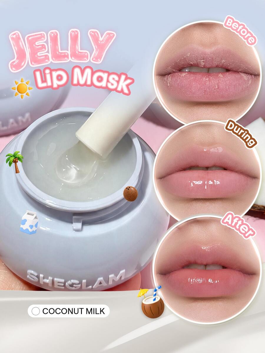 SHEGLAM Jelly Refresh 便攜唇膜-624 Coconut Milk 品牌 美妝 化妝品 彩妝 女性與女孩 Y2K 萬聖節 秋冬 臉部彩繪 狂歡派對 - 624-Coconut Milk - 查看 1