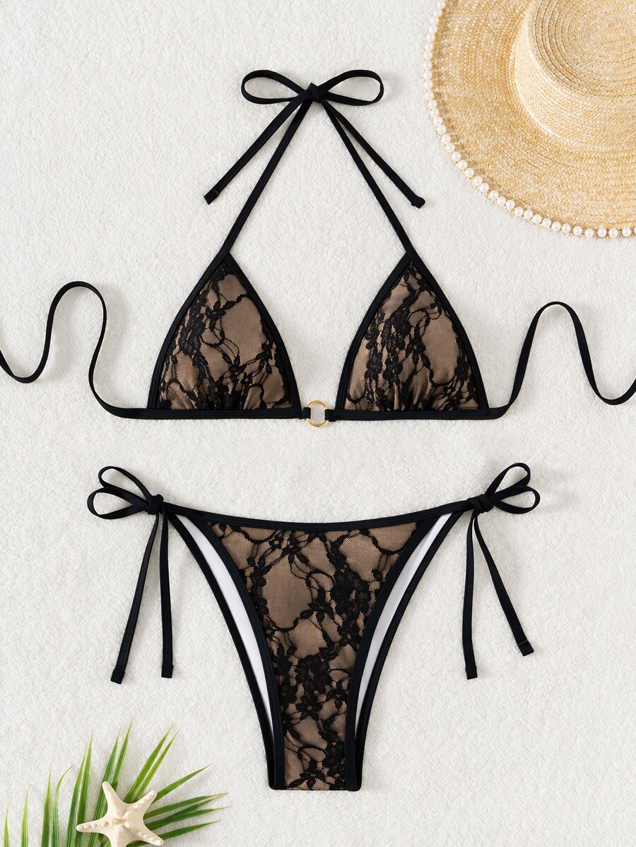 SHEIN Swim Women 2 Pieces Bikini Set, Casual And Fashionable For Daily Wear Summer