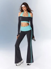 VARSIVA Women's Colorblock Abdominal & Side Panel Casual Sports Long Pants For Yoga And Dance - Multicolor - View 12
