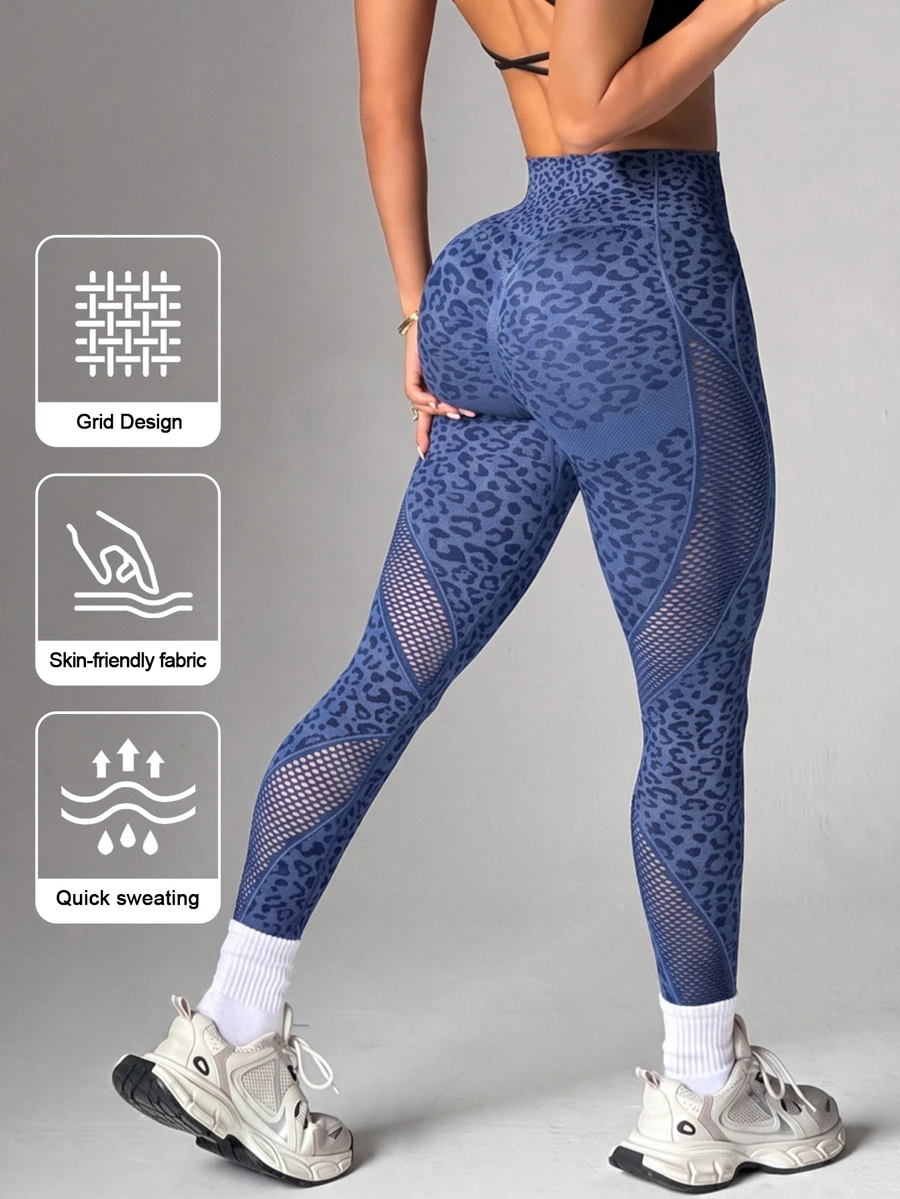 Gameset SHEIN Sport Quần legging thể thao yoga fitness không đường may, co giãn cao, lưới ôm sát