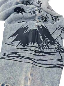 STEELVANCE Men Vintage Washed Mountain Ink Print Loose Wide Leg Jeans,Y2K Denim Pants Street Casual Back-To-School Fall - Blue - View 7