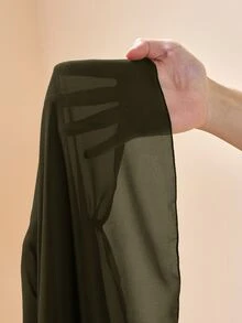 Zivah 女款純色抓皺休閒百搭度假罩衫 - 軍綠色 - 查看 9