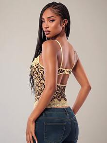 Eshe Glo Beige,Summer,70s,Club Night, Heavily Embroidered Y2K 2000s Top Going Out Corset Casual - Apricot - View 4