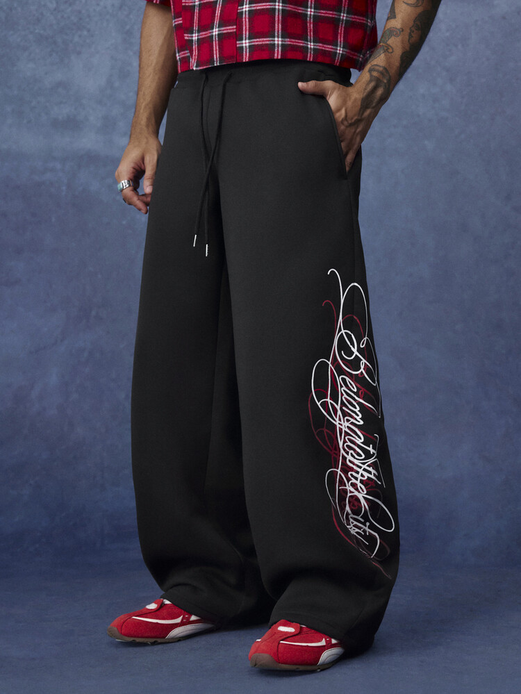 PAVTROS Men's Casual Plaid Double Waistband Patchwork Drawstring Waist Pocket Sweatpants - Black - View 6